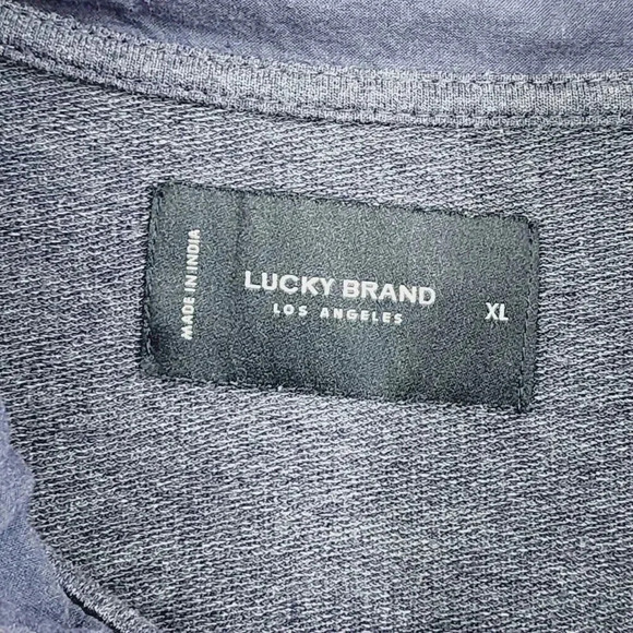 Lucky Brand Mens Long Sleeve Pullover Sweatshirt XL Blue 16PT - Picture 4 of 6